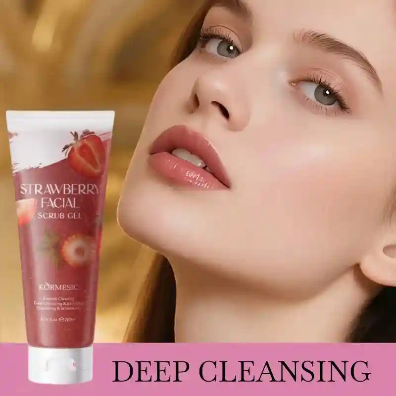 Strawberry Exfoliating Scrub Gel - Alcohol-Free 200ml Skincare Scrubs Treatments Tidesmit