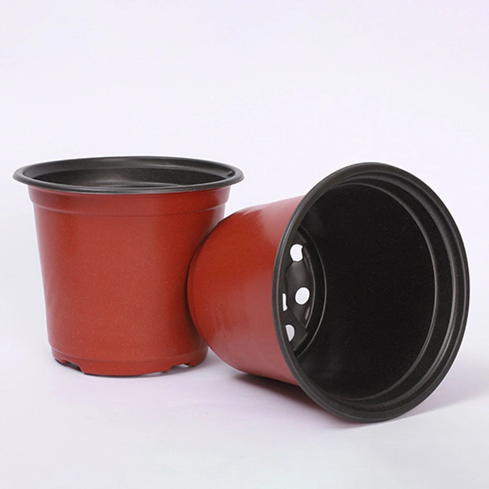 50/100PCS Plastic Plant Nursery Pots Seedling Flower Plant Container and Seed Starting Pots Gardening Pots 9/10/11/12/13/14 cm