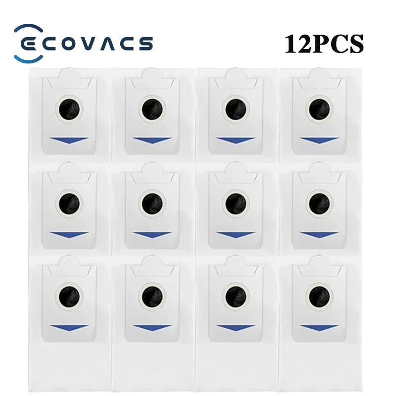 Tidesmit replacement parts kit for Ecovacs T30 Pro and Yeedi M12 Pro+ including dust bag, brush, filter, and mop pads.