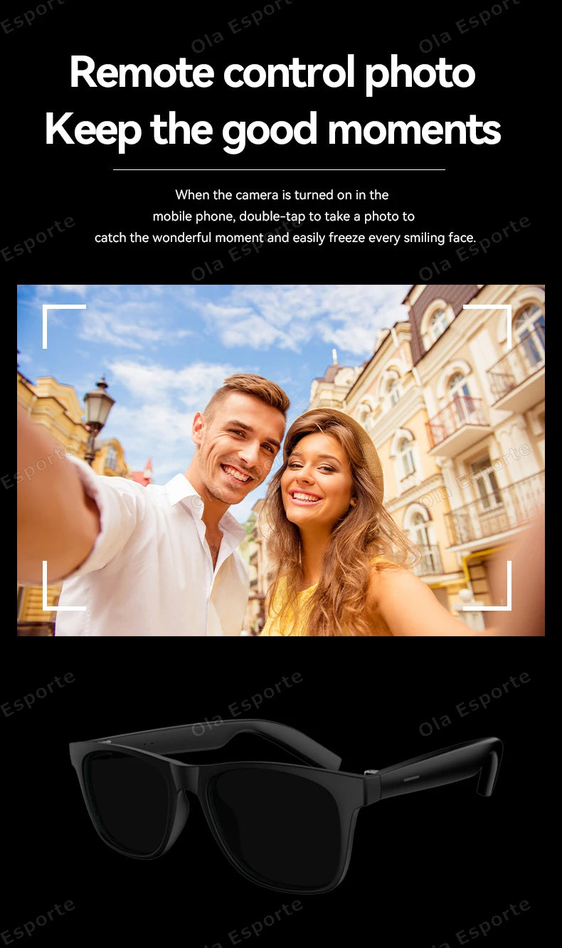 Smart Bluetooth Sunglasses with Spatial Audio and Wireless Connectivity Tidesmit