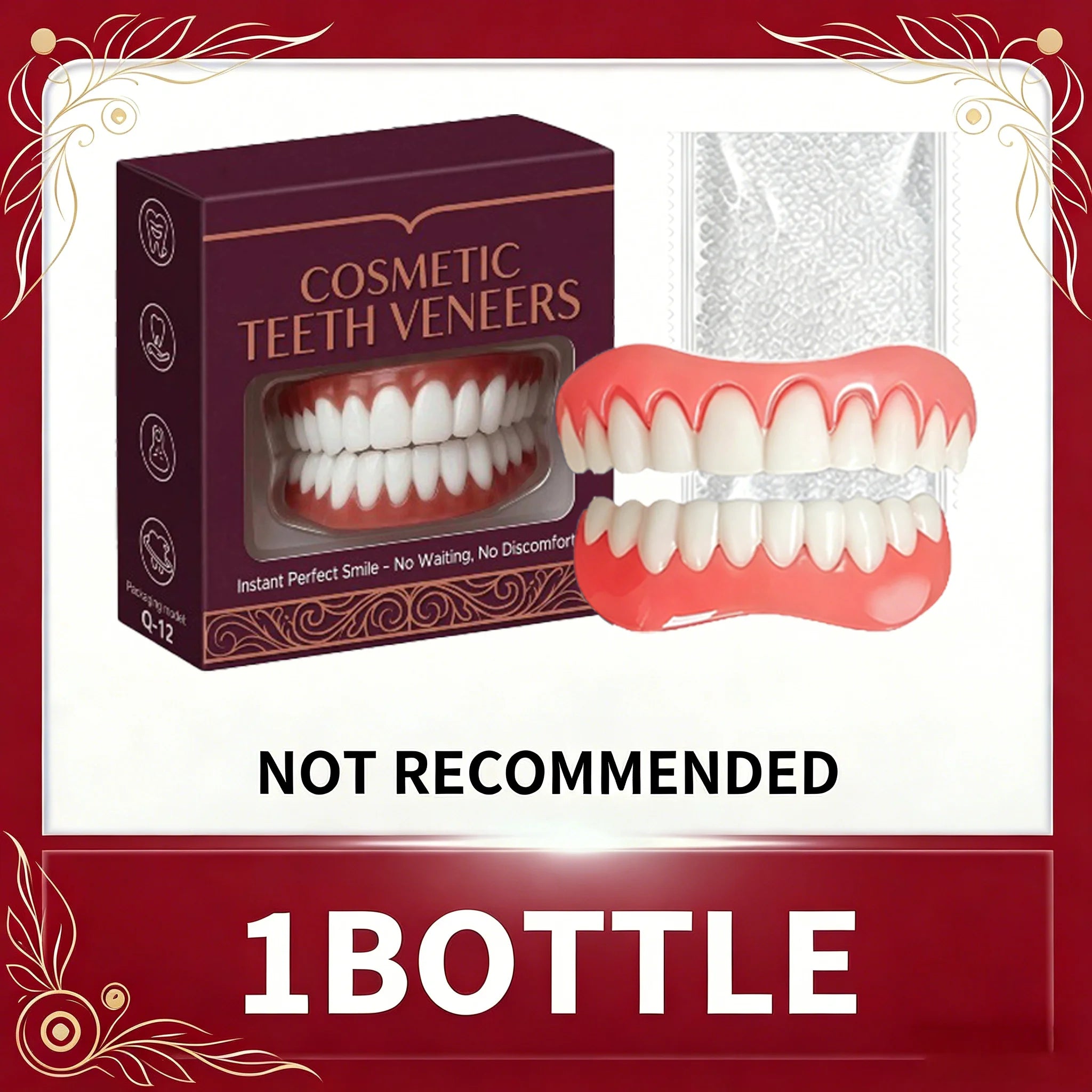 Please note: This product is not a baby teething toy. It is a cosmetic dental veneer set for adults, not for teething.