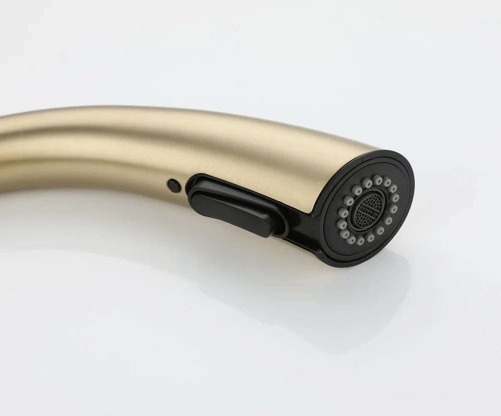 Stainless Steel Gold Kitchen Faucet Brushed Gold Kitchen Hot and Cold Water Faucet Washbasin Sink Faucet