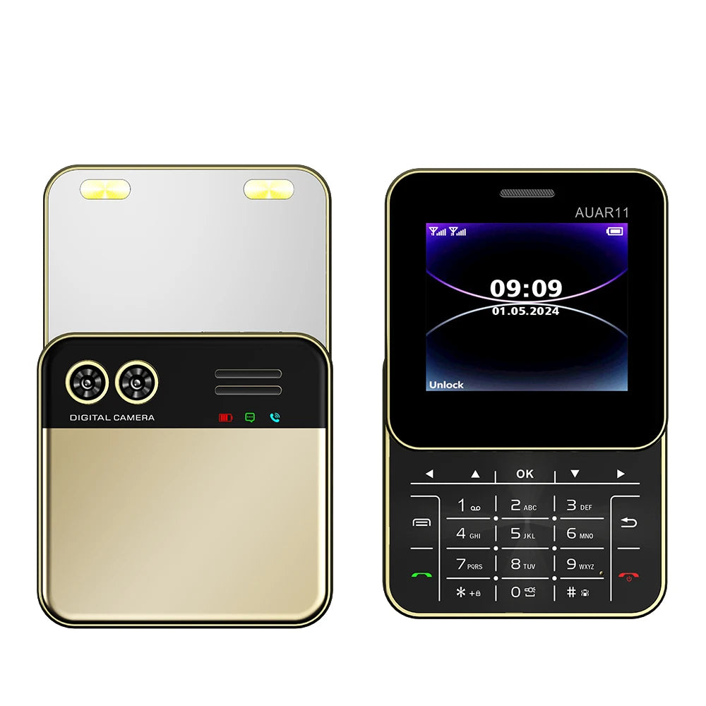 Low Price Sale SERVO AUAR11 2G GSM Rotate Screen Dual SIM Speed Dial Magic Voice Flashlight 2.4" Side Slider Square Cellphones