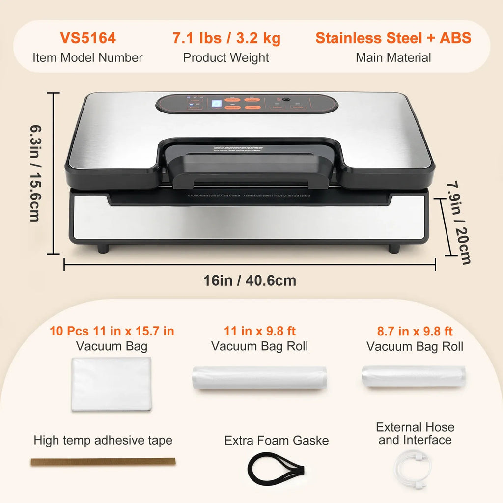 SucceBuy 130W 90Kpa Vacuum Sealer Machine