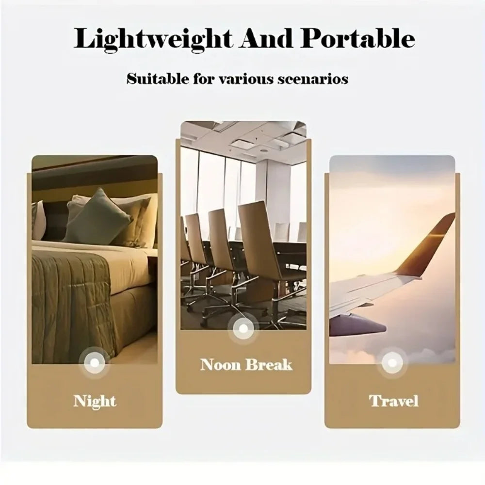 3D Sleep Mask Memory Foam - Ergonomic Light Blocking Travel Eye Cover Massage Chairs Tidesmit