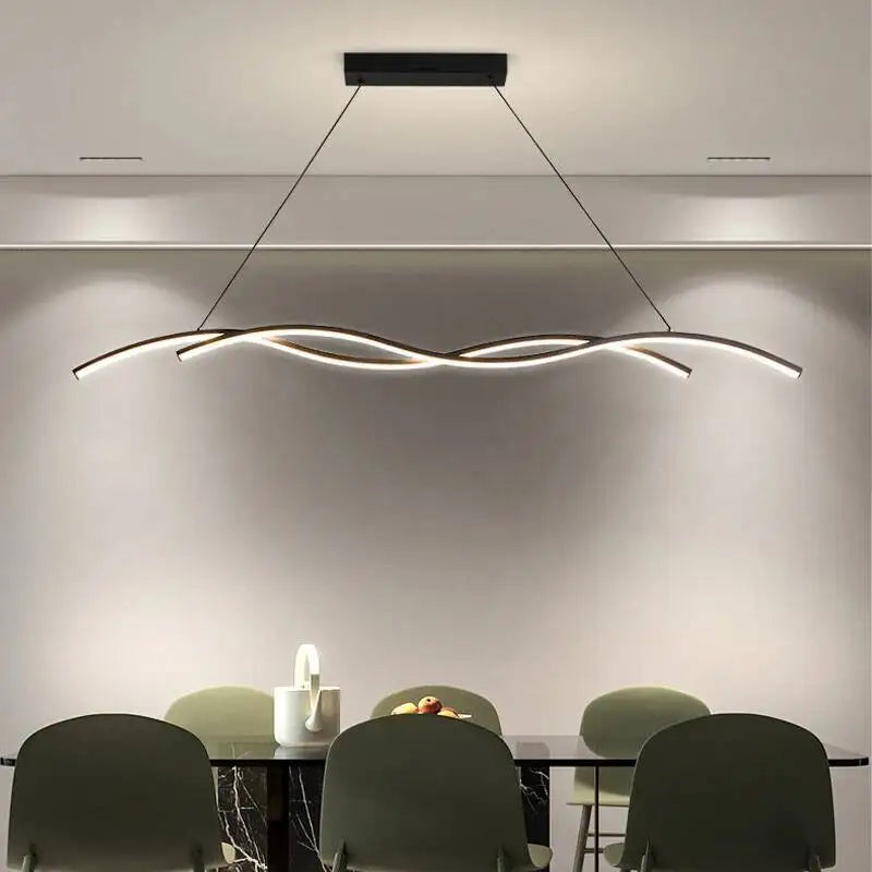 Black White Led Restaurant Pendant Lights Modern Minimalist Hotel Bar Restaurant Chandelier Home Indoor Decoration Lighting Lamp