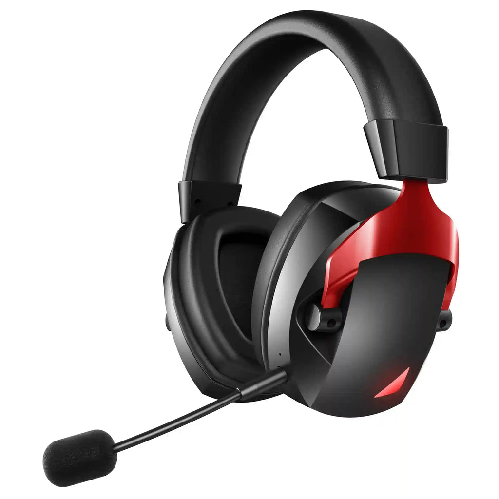 Tidesmit Wireless Gaming Headset with Mic - 3-Mode Low Latency Audio Red Tidesmit
