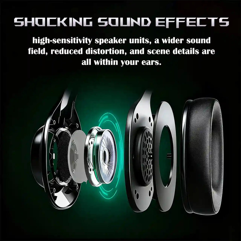 Wired Over-Ear Gaming Headphones - Noise-Canceling Black - Tidesmit Tidesmit