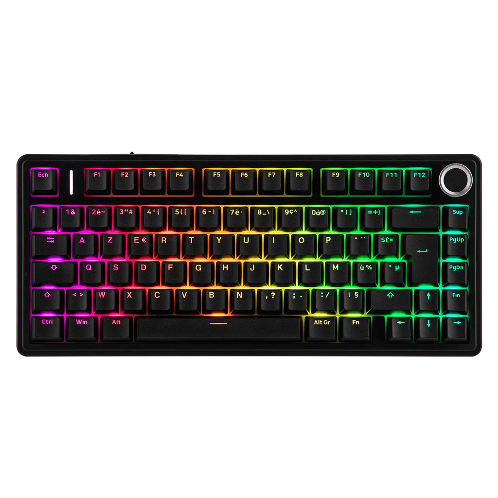 ISO-FR Layout AULA F75 75% AZERTY French Layout Wired/Bluetooth/2.4G Wireless Mechanical Gaming Keyboard RGB Backlighting 4000mAh Battery For Win/Mac