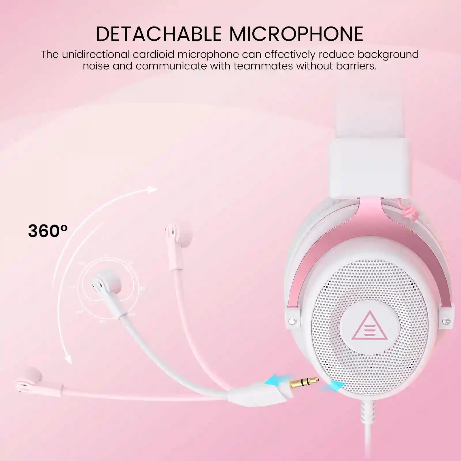 Wired Gaming Headphones with Detachable Mic for PC PS5 and Xbox Tidesmit