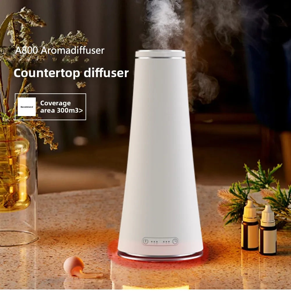 A800 Silent Aroma Diffuser Waterless Fragrance Scent Machine Rechargeable with Bluetooth APP Control Mood Light 300 Cubic Space