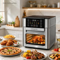 12L Large Capacity Air Fryer Oven 2 in 1 Rotating Drum Touch Control Visible Window 1600W CE CB OEM Factory