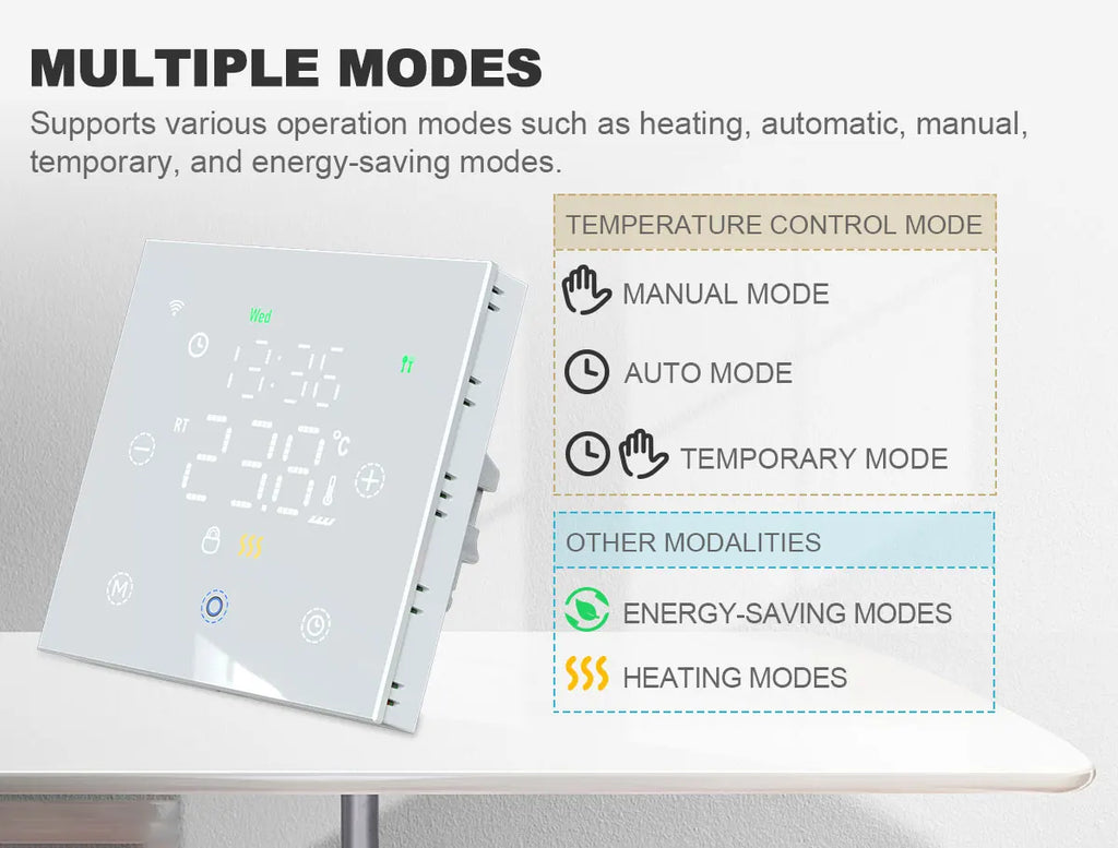 Smart Floor Heating Thermostat WiFi Tuya Temperature Controller Electric/Water/Gas Boiler Remote Thermoregulator Alexa Google