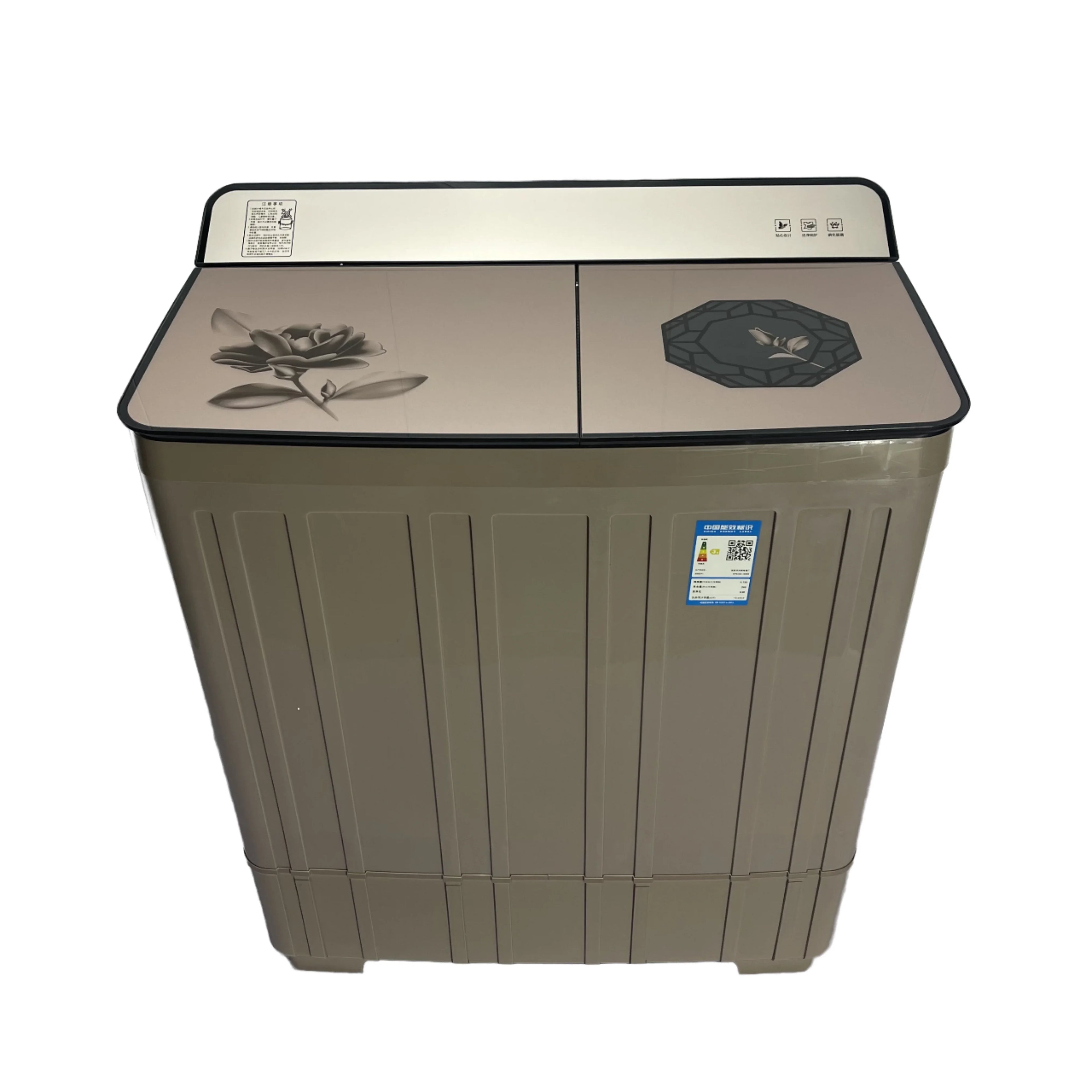 Tidesmit 18kg semi-automatic twin tub washing machine with dual barrels for home and commercial laundry cleaning.