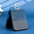 Samsung Galaxy Z Flip 7 Case | Carbon Fiber Magnetic Ring Stand Blue Tidesmit