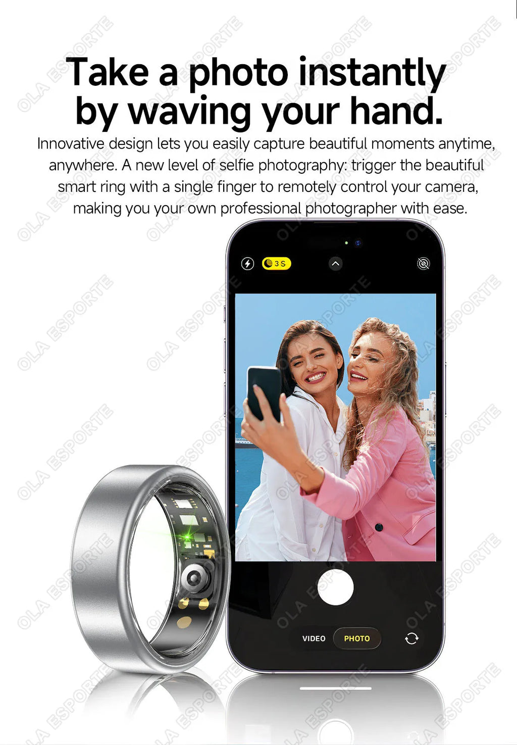New Various Colors Available Smart Ring Bluetooth Heart Rate Sleep Monitoring Men Women Smartring Waterproof Health Sport Rings