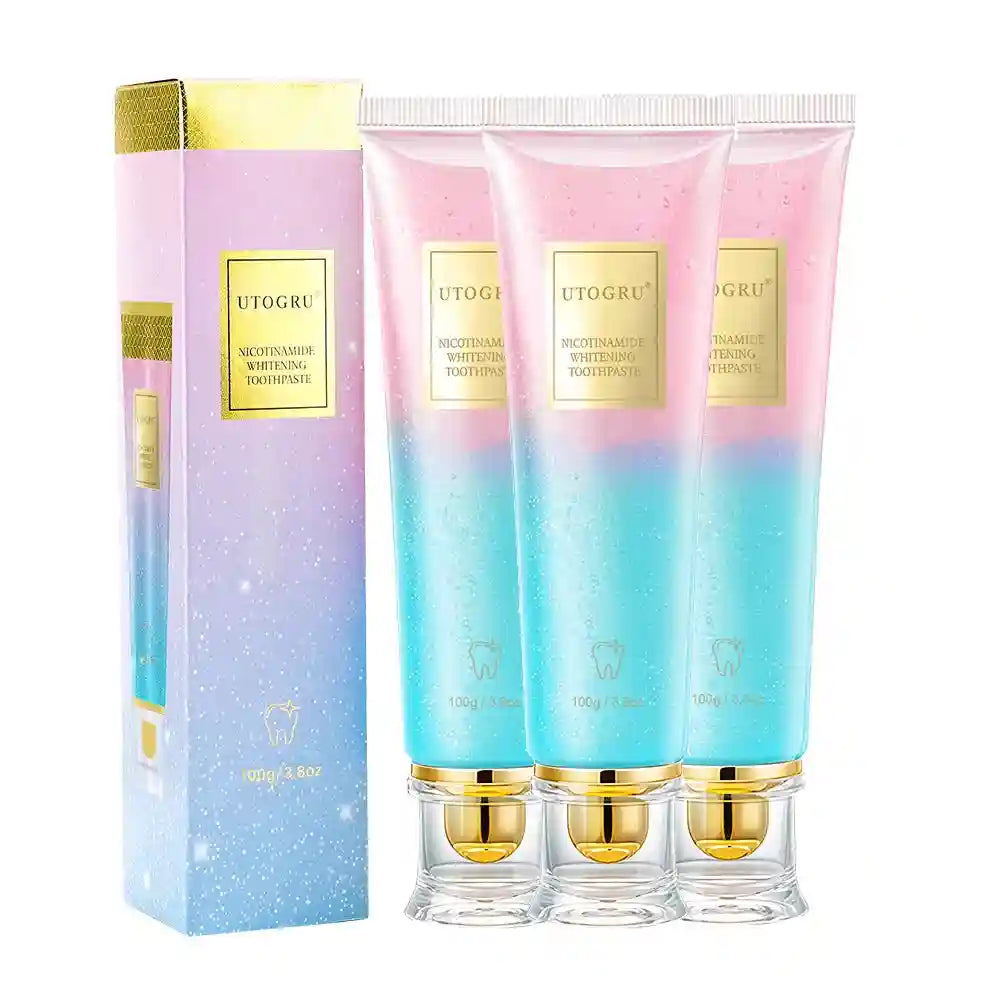 Tidesmit 3-pack teeth whitening toothpaste for sensitive teeth removes coffee, tea, and wine stains.