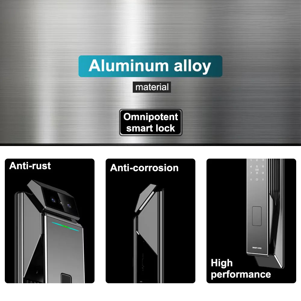 Fingerprint Smart Door Lock Face Recognition Fingerprint Lock With Camera Biometric Door Smart Digit Lock