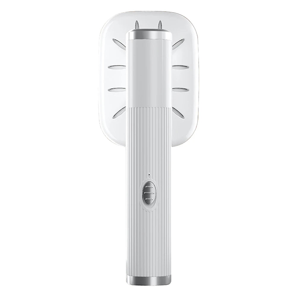 Tidesmit portable USB handheld garment steamer showing 360 degree ironing capability for clothes and fabric