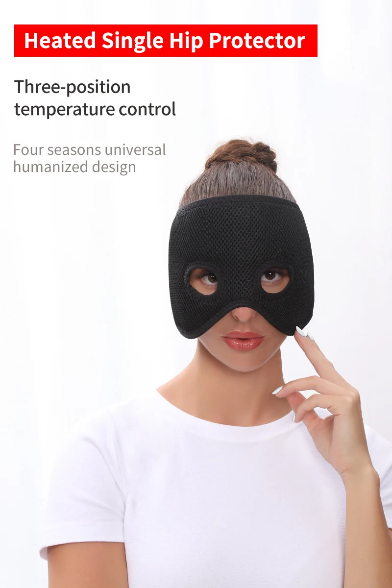 Heated Facial Mask for Sinus Relief with 3 Temperature Settings Massage Cushion Tidesmit