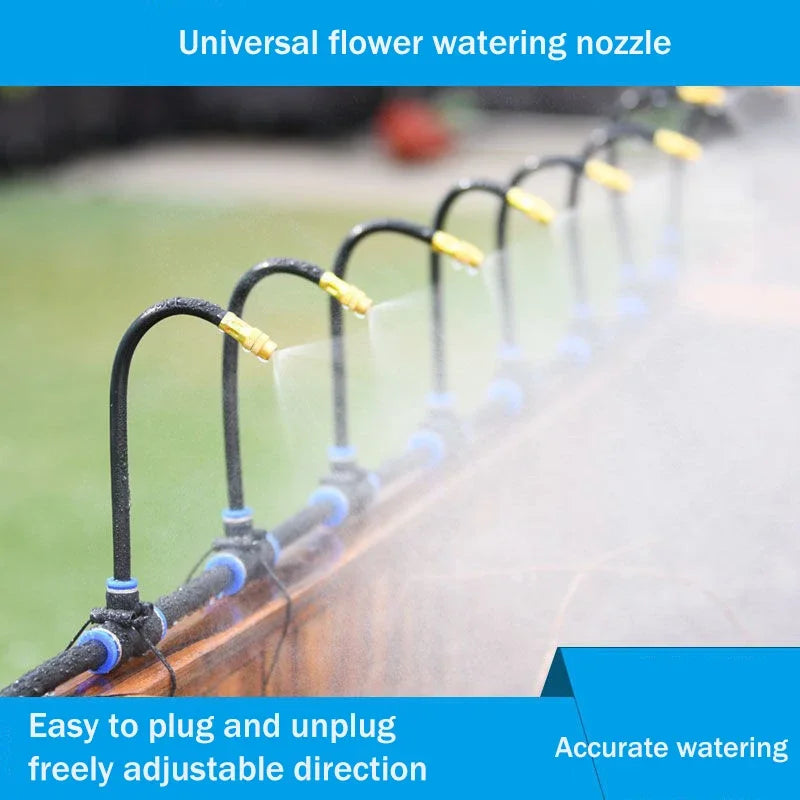 5-20M Universal Automatic Irrigation Sprinkler Kit Garden Balcony Atomization Sprinkler Watering Kits Rotating Copper Nozzle