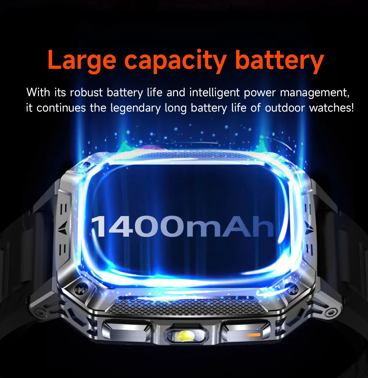 YLL-AK86 Outdoor Sport for Smart Watch Fitness Tracker Sleep Tracker IP67 AMOLED Screen Heart Rate Monitor Magnetic Charging