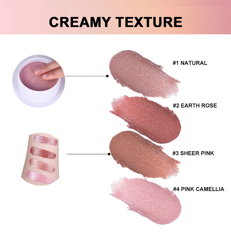 Tidesmit 4 color multi-purpose cream blush and lipstick for natural Korean makeup look, nourishing creamy texture