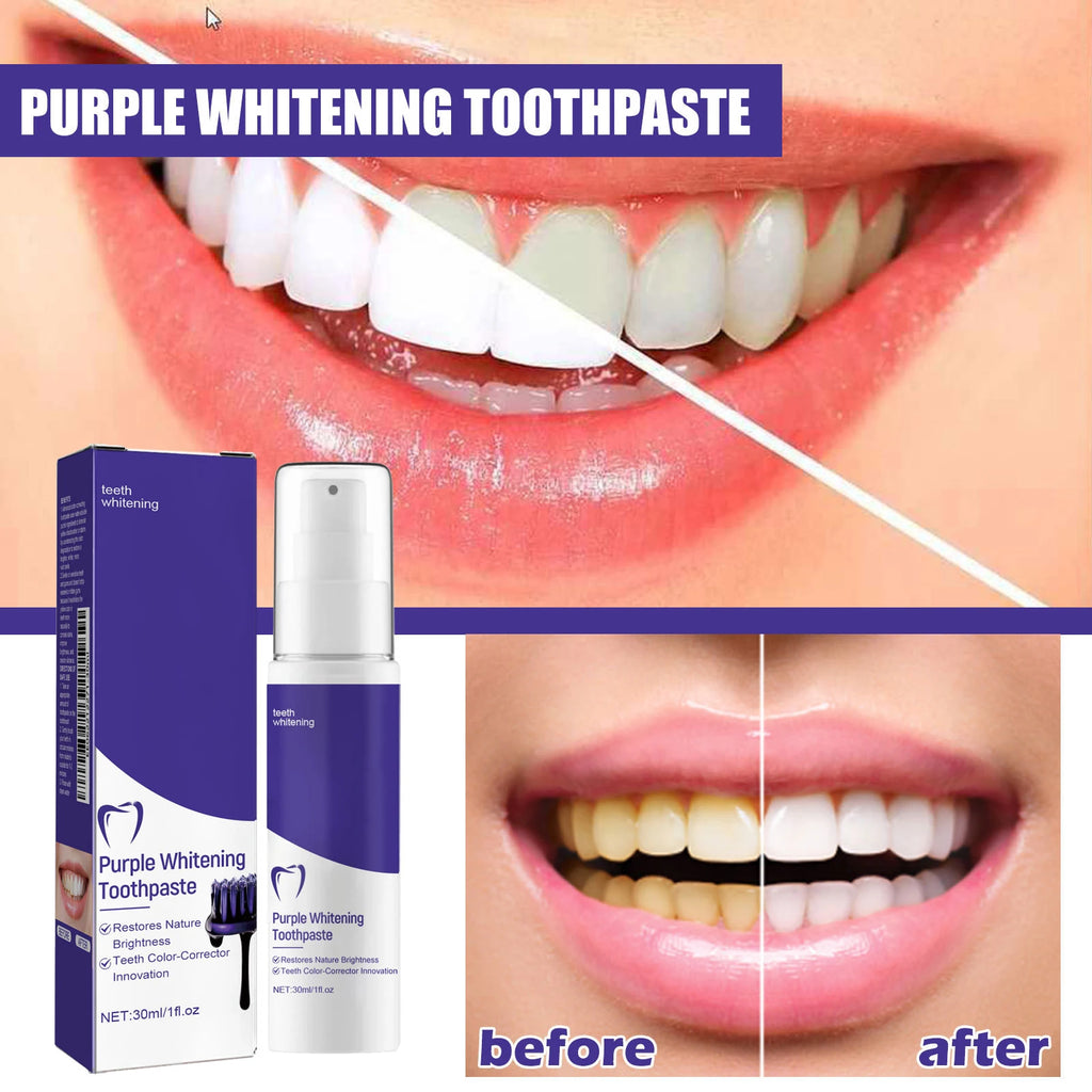 Tidesmit purple teeth whitening toothpaste for removing yellow stains and fresh breath oral care