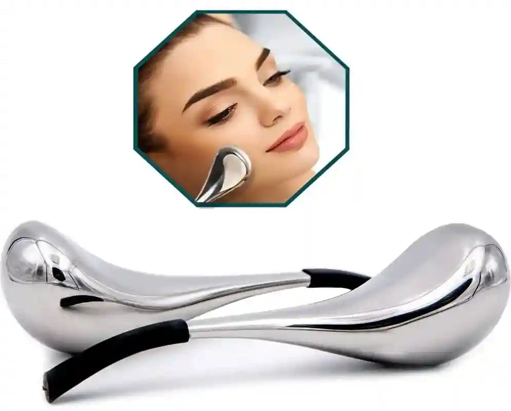 Stainless Steel Ice Globes for Face - Cold Therapy Cryo Sticks Eye Massage Instrument Tidesmit
