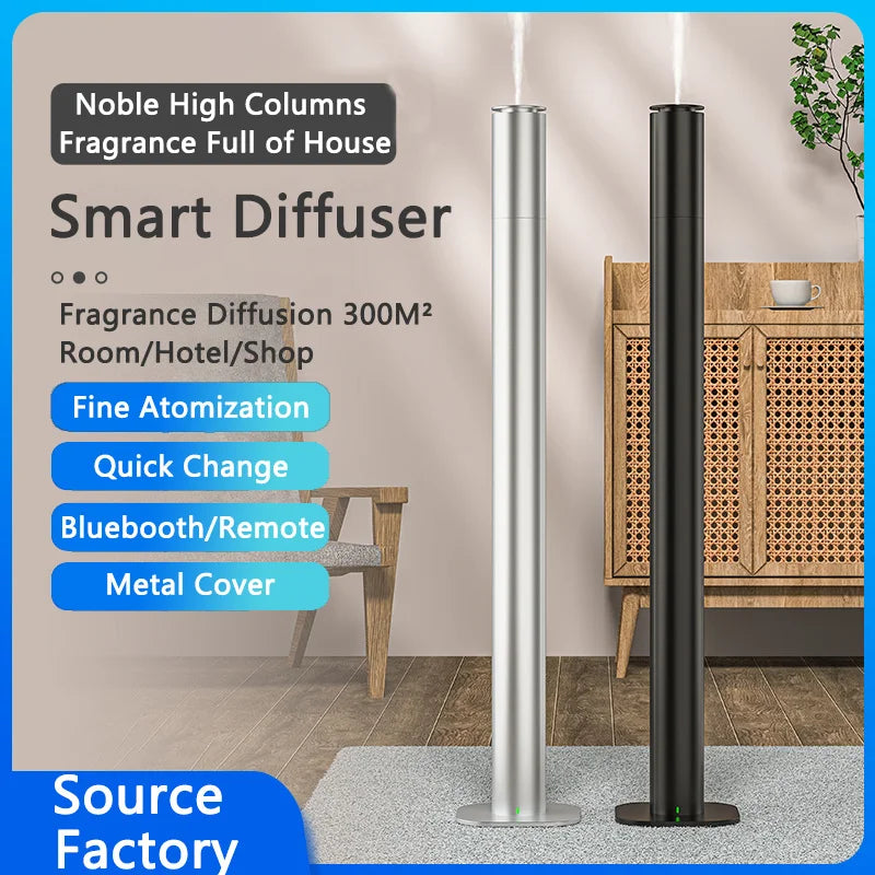 Wireless Electric Hotel Collection Tower Scent Diffuser Waterless Air Aroma Nebulizer for Home Essential Oil Room Scent
