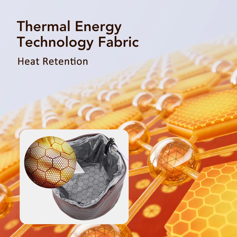 Brown PU leather hair steamer cap with thermal heat-retention honeycomb lining for professional deep conditioning spa.