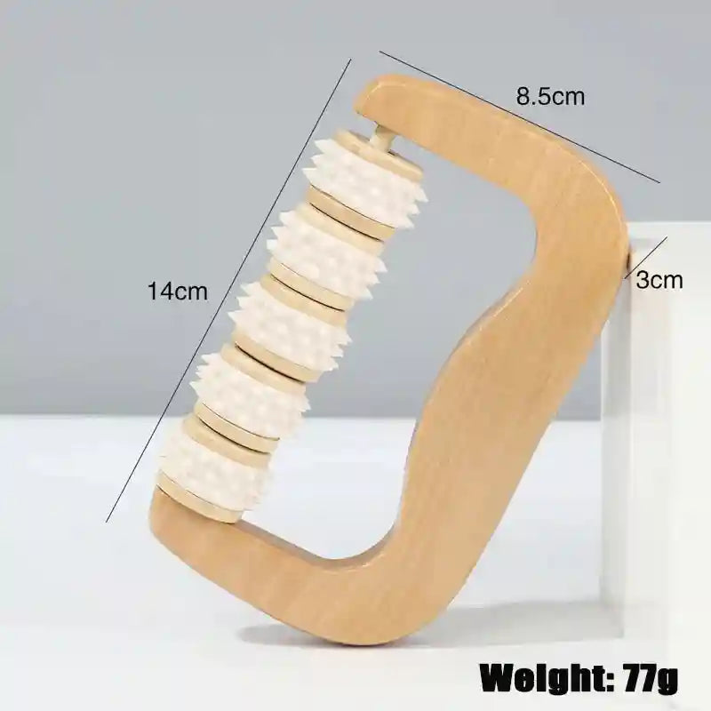Wooden Massage Roller for Back & Neck Relief | Manual Deep Tissue Tool Massage Roller Tidesmit