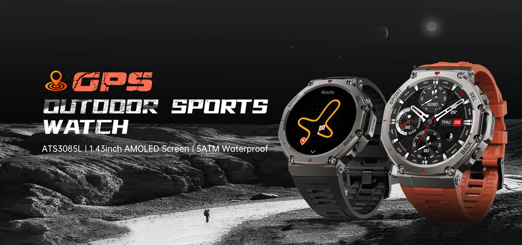 HD Watches Built-in Dual-band GPS Smart Watch Men Smartwatch Compass Altimeter Barometric 5ATM IP69K Waterproof AMOLED
