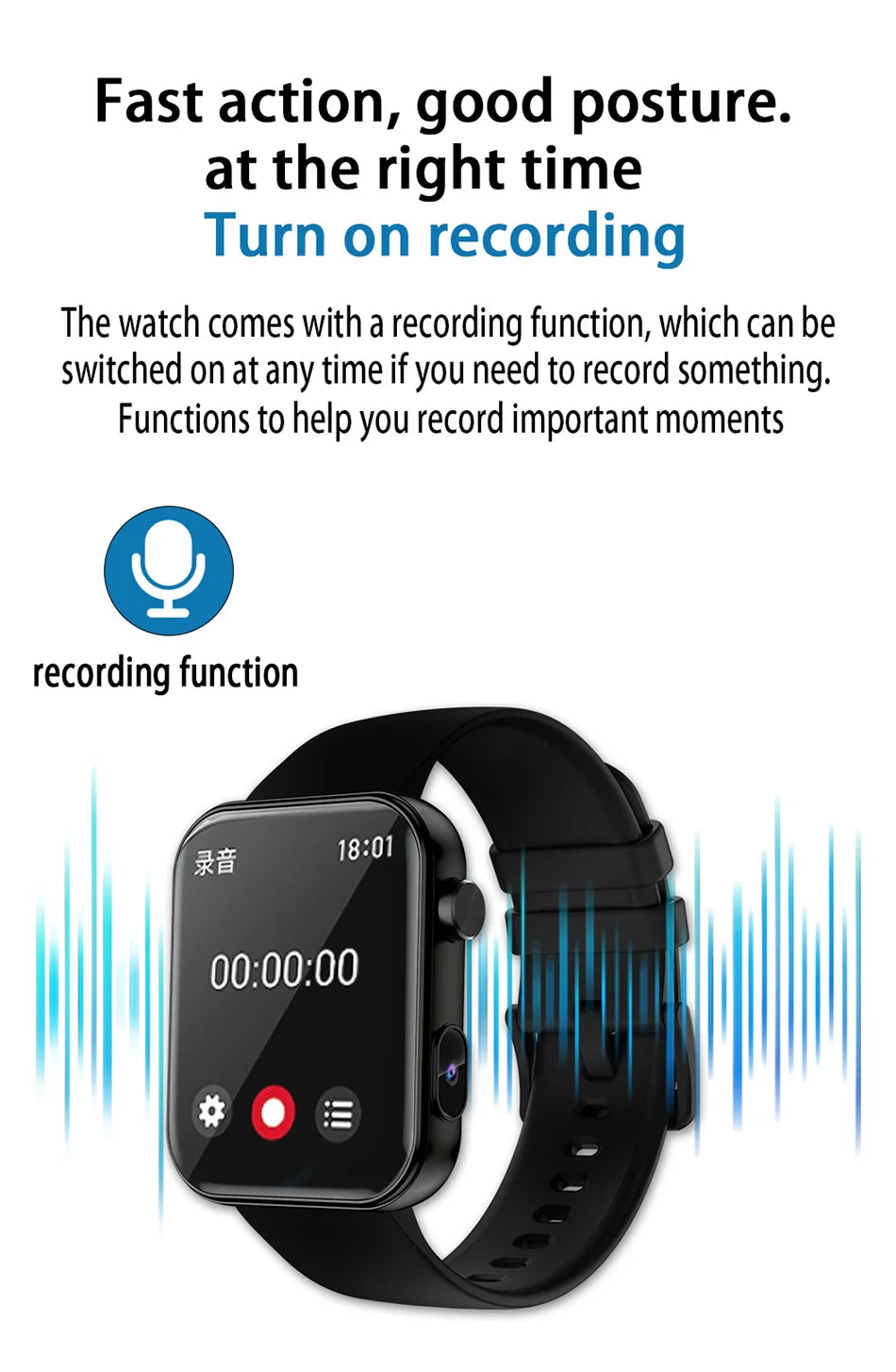 New Smart Watch Women Men Camera Take Photo Record Video Heart rate Sports Fitness Waterproof Bluetooth Call For Android iPhone