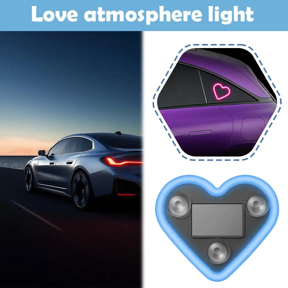 Solar Heart LED Interior Light - Wireless Ambient Atmosphere Lamp Tidesmit