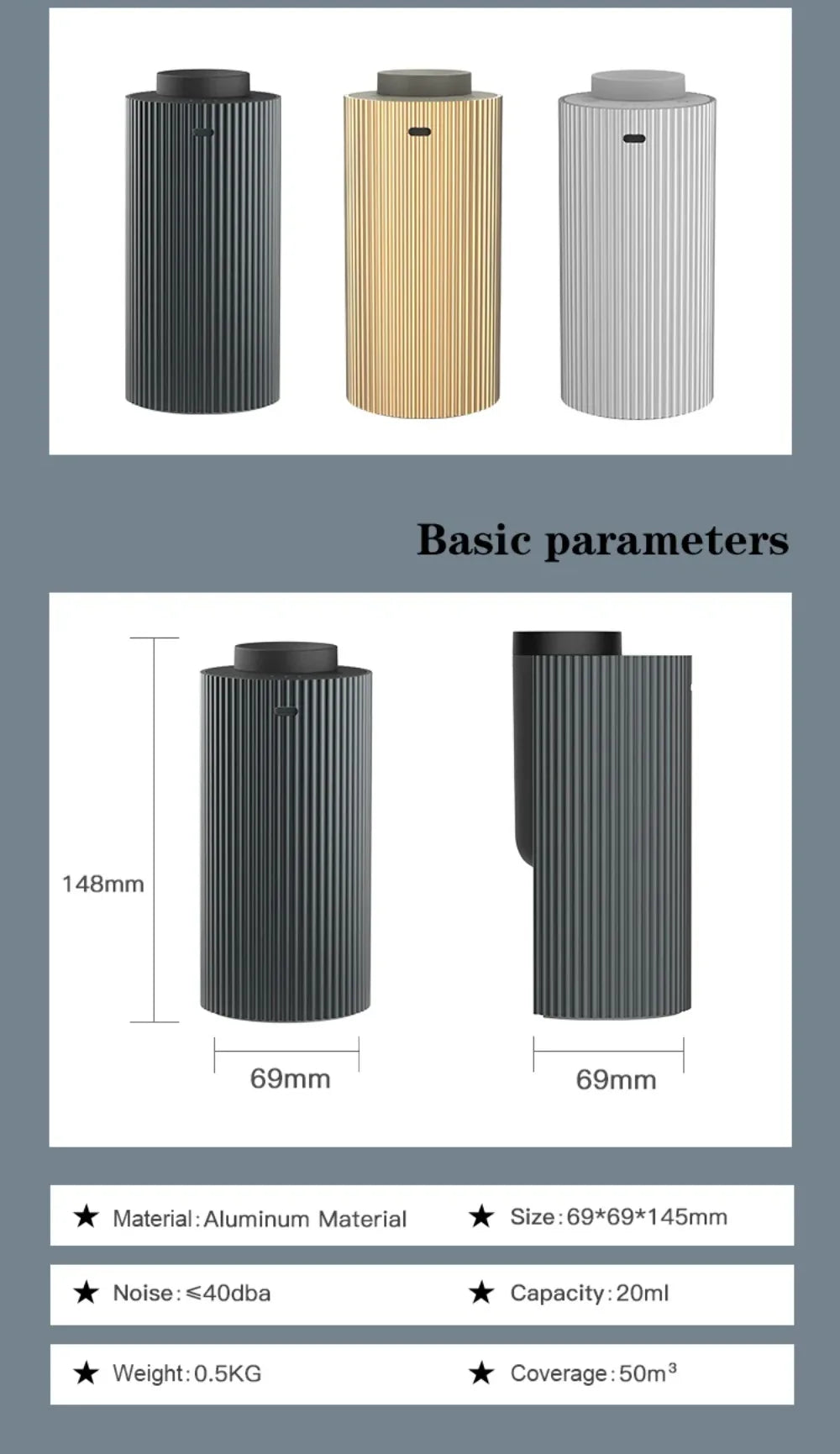 Car Essential Oil Diffuser Electric Smell Distributor for Home Capacity Waterless  Air Freshener Rechargeable Scent Diffusers