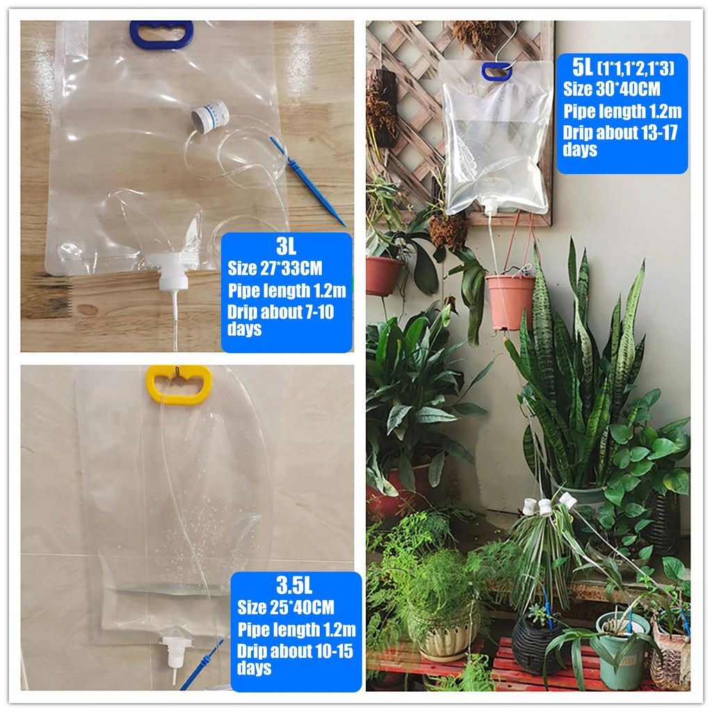 Self Watering Planter Insert Spike 3L/3.5L/5L Plant Watering Bag Automatic Drip Irrigation Kit Plant Watering Devices For Indoor