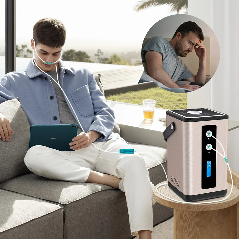 Portable Hydrogen Inhalation Machine 450ml - Gold Edition | Tidesmit Body Shaping Massage Equipment Tidesmit