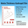 50PCS HD MATTE Privacy Blue Frosted Protection Flexible Hydrogel Film For Mobile Phone Screen Protective Film Cutting Machine