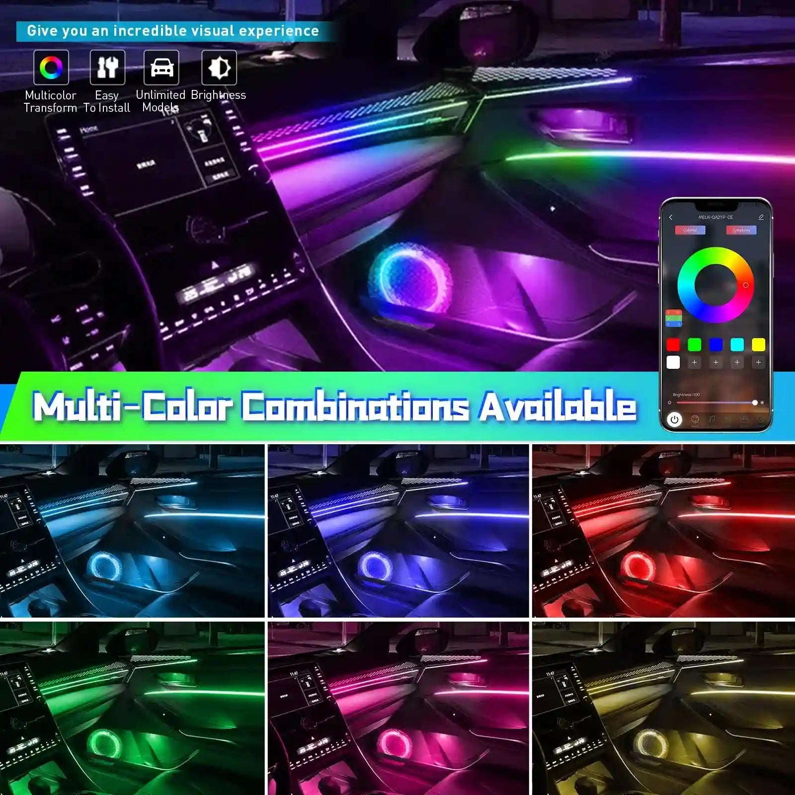 Tidesmit RGB Symphony Car Ambient LED Ring Light for Pro Content Creation Tidesmit