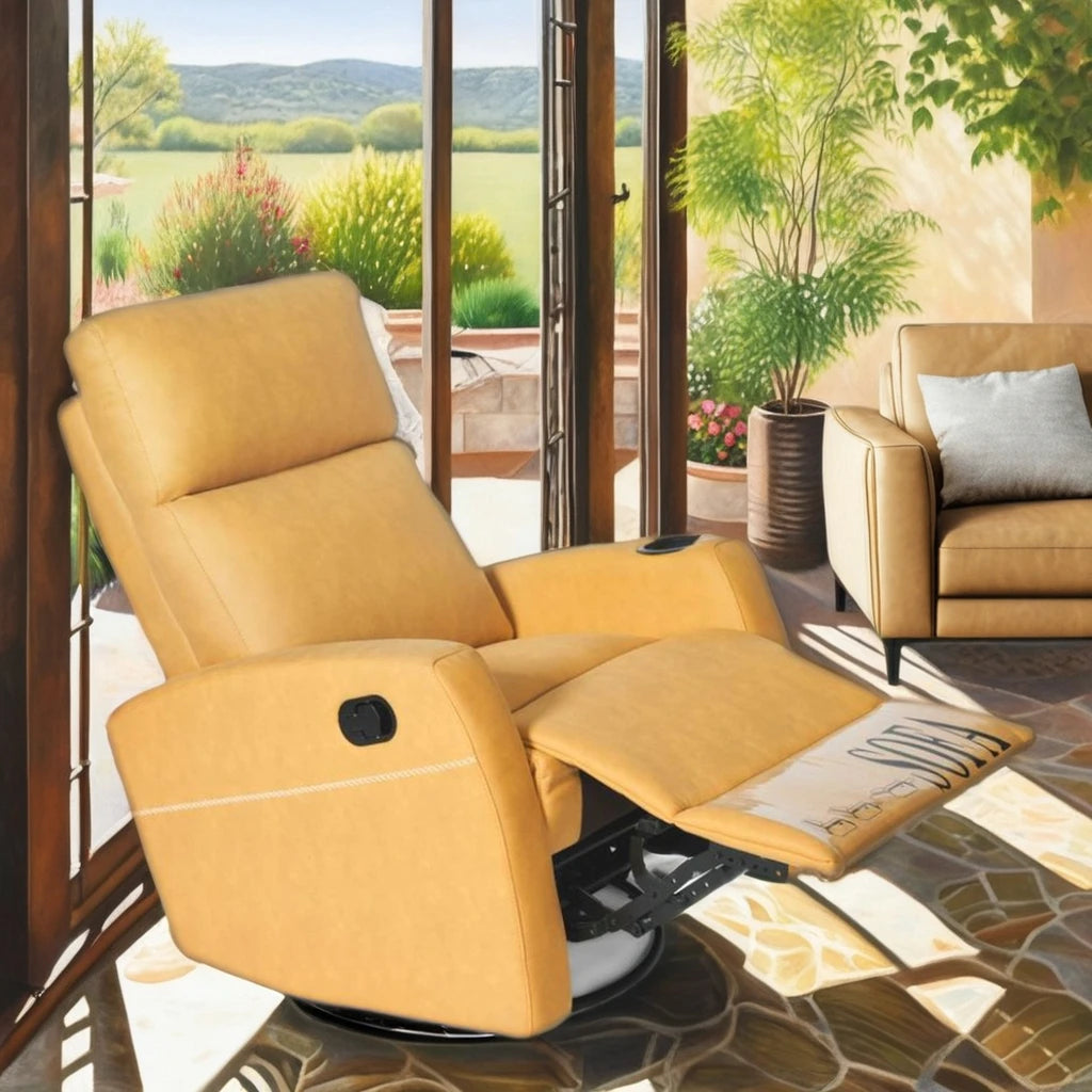 Massage Recliner Power Lift Sofa - Grey or Yellow Faux Leather Massage Chairs Tidesmit