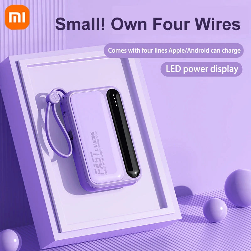 Tidesmit Portable Charger: Fast Charging Power Bank with 4 Cables Tidesmit