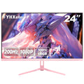FYHXele 24" 200Hz Gaming Monitor FHD 1080P Fast IPS 1ms FreeSync 99% sRGB HDMI DP USB VESA Mountable Pink