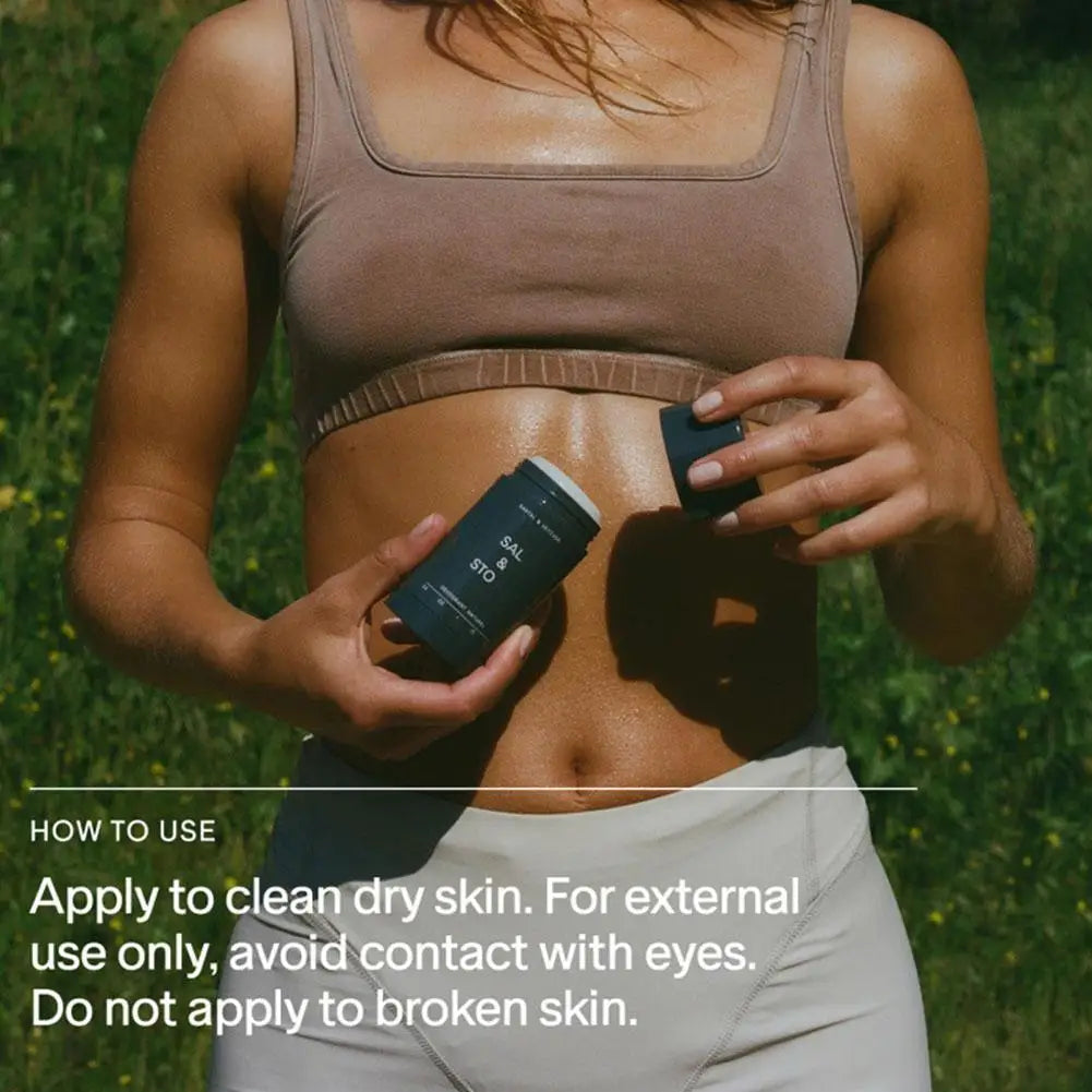 Tidesmit SALT&STONE natural plant deodorant stick with Black Rose Oud Neroli Basil scent to eliminate body odors.