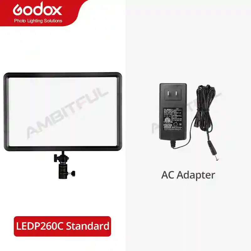 Godox LEDP260C LED Video Light Panel | Adjustable Color Temperature 3300-5600K LEDP260C Kit 1 Tidesmit