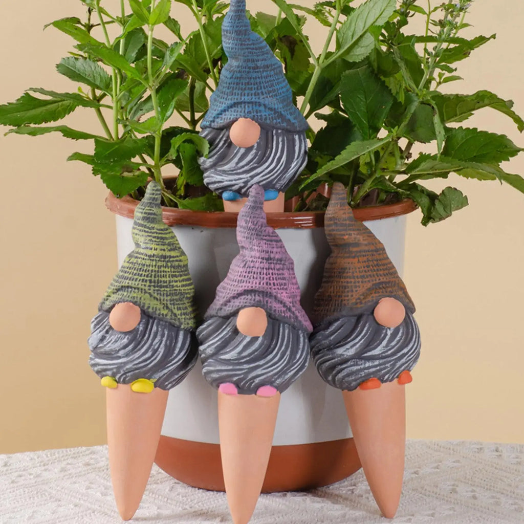 Automatic Potted Plant Watering SystemCute Gnome Shape Irrigation Spikes Efficient Self Watering Planter Insert Plant Waterer