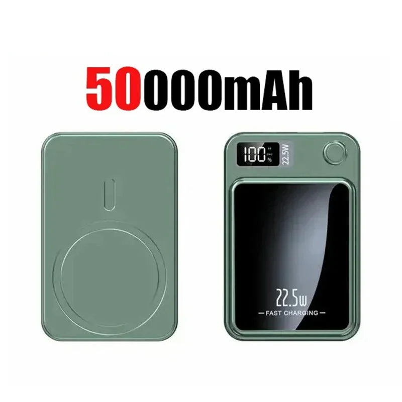 Tidesmit 100000mAh Magnetic Fast Charging Power Bank - High Capacity Green 50000mAh Tidesmit