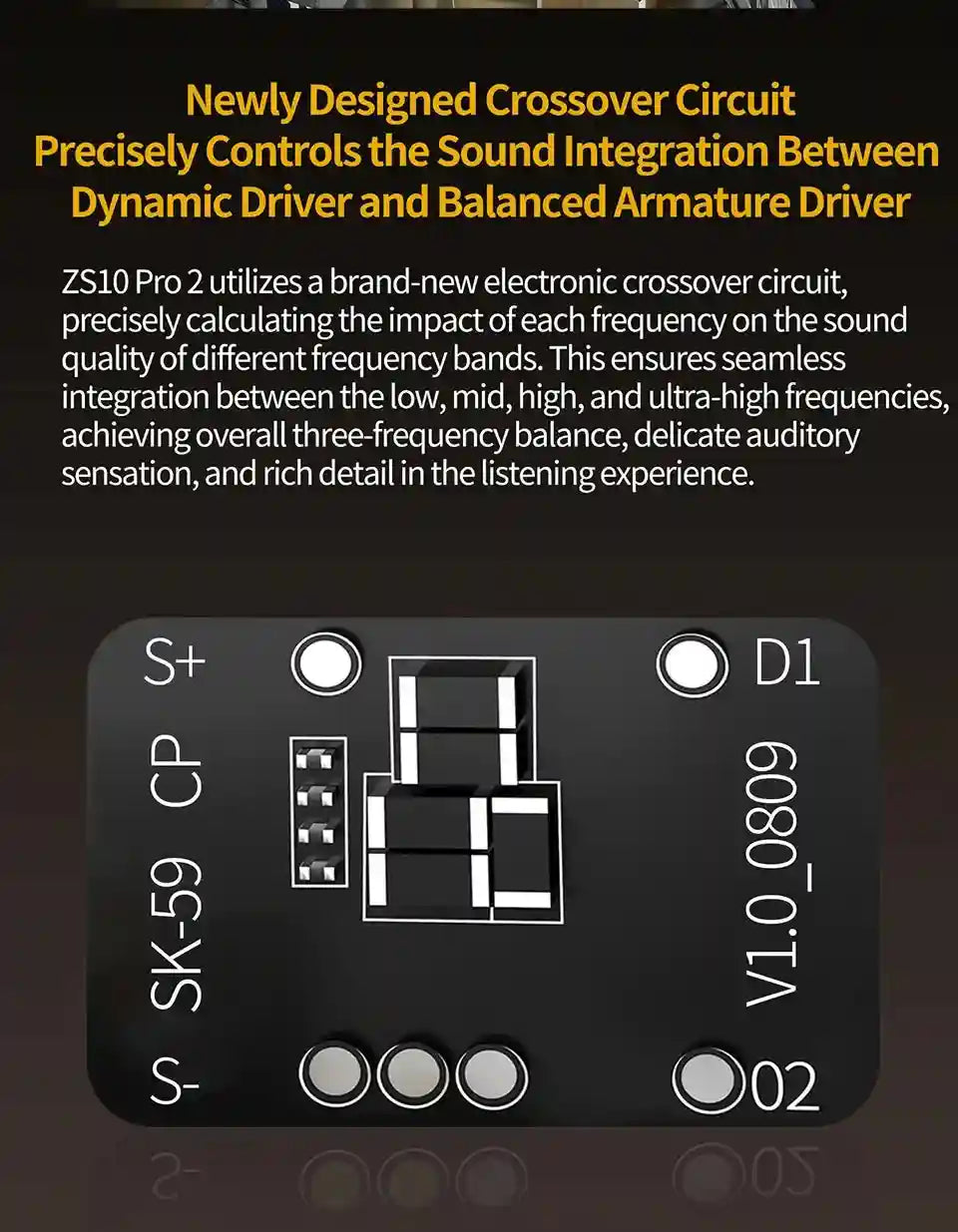 KZ ZS10 Pro 2 HiFi In-Ear Monitors with 4-Level Tuning - Metal Shell Tidesmit
