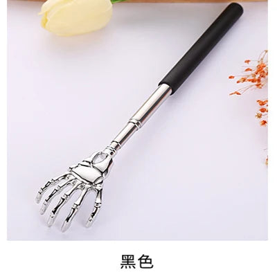Telescopic Back Scratcher Stainless Steel Retractable Massager Back Massage Instrument A-Black Tidesmit