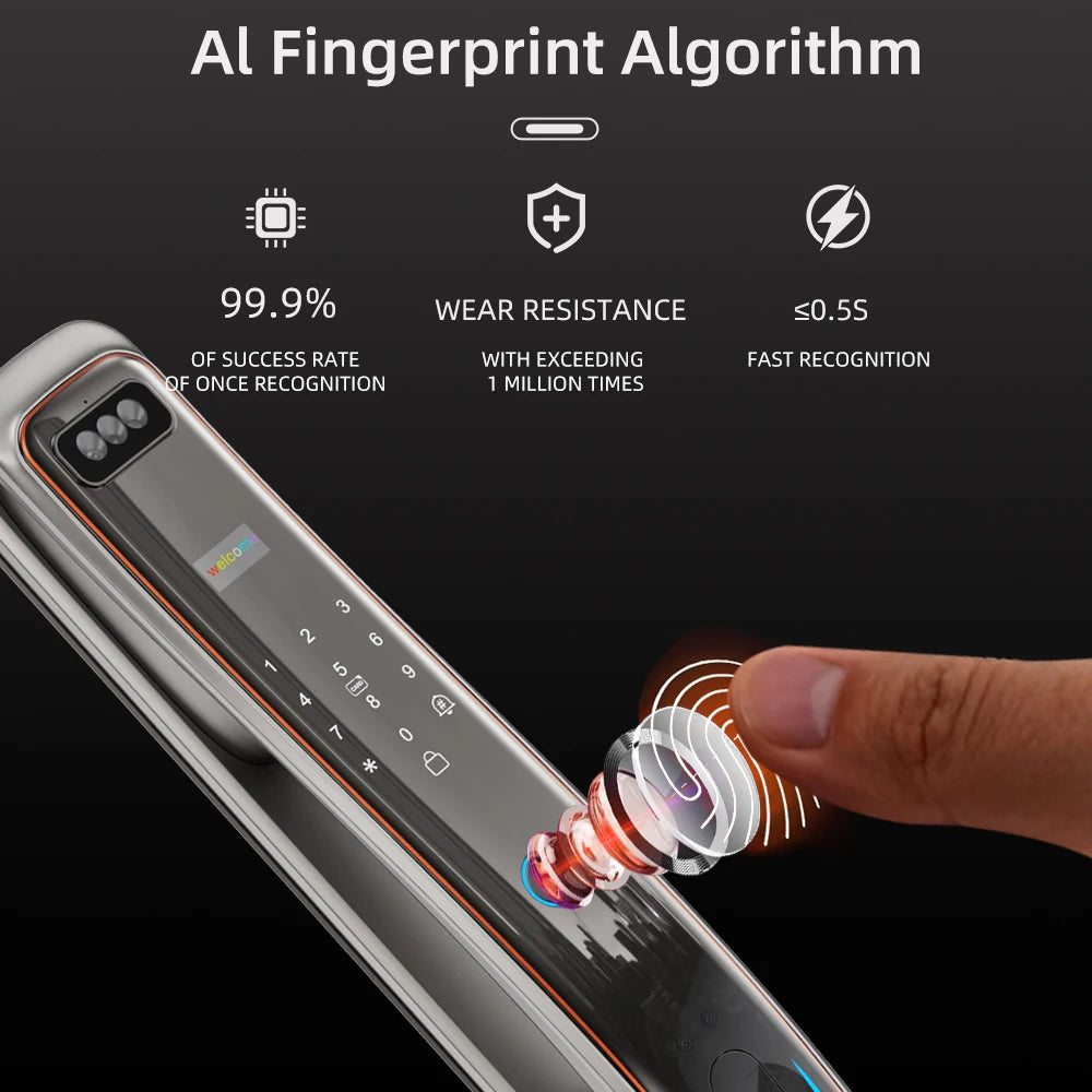Wifi Wishome APP Face Recognition Smart Door Lock With Camera   Digital Door Lock Automatic Door Lock